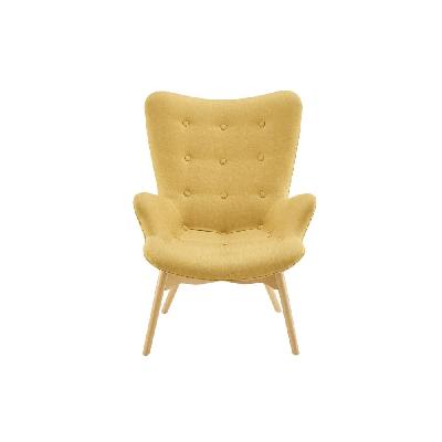 featherston replica fabric contour relaxing lounge armchair - mustard mustard