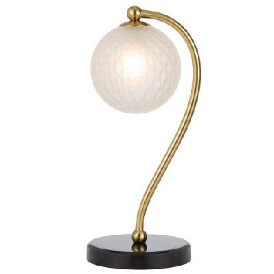 felton modern table desk lamp light glass metal antique gold black marble frost matte