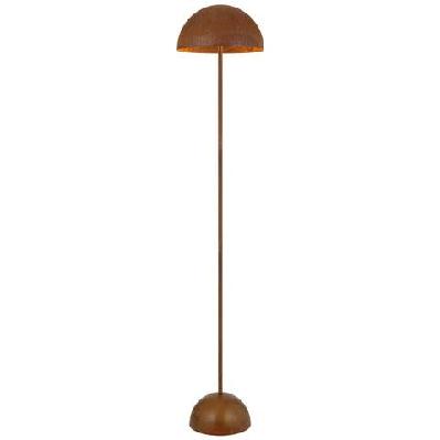 ferum modern standing floor lamp light foot switch metal rust patina