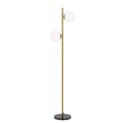 figaro modern standing floor lamp light marble metal glass antique gold black marble opal matt gloss