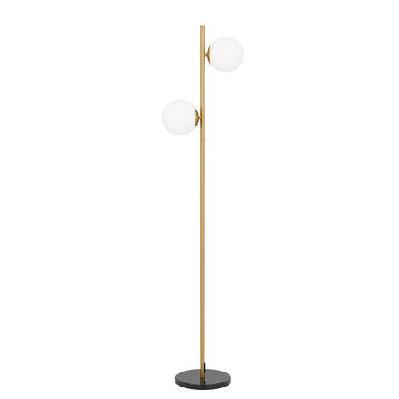 figaro modern standing floor lamp light marble metal glass antique gold black marble opal matt gloss