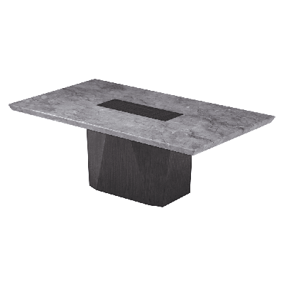filippa marble luxurious rectangular coffee table - grey and brown