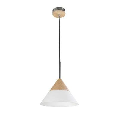 finn pendant lamp light interior es opal glass small cone with wood highlight od265mm