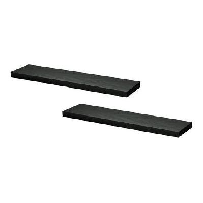 floating wall shelf set of 2 black 90cm