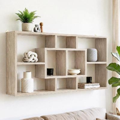 floating wall shelves bookshelf wood