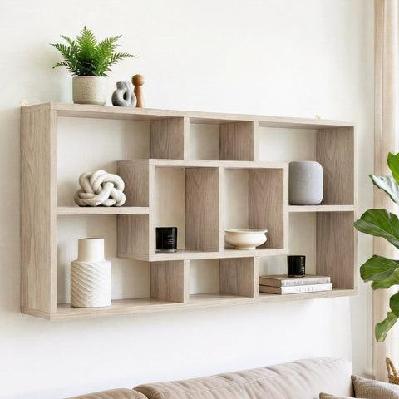 floating wall shelves bookshelf wood