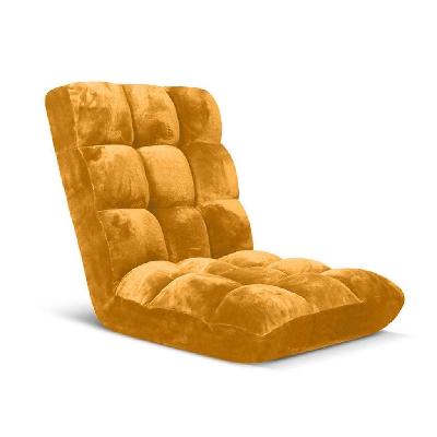 floor recliner folding lounge sofa futon couch folding chair cushion apricot