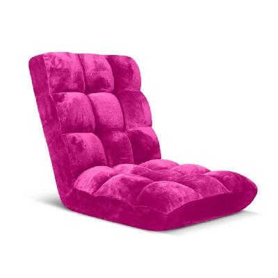 floor recliner folding lounge sofa futon couch folding chair cushion pink