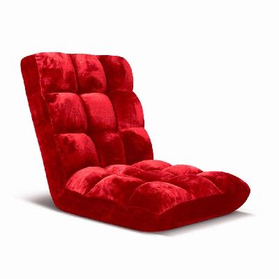 floor recliner folding lounge sofa futon couch folding chair cushion red