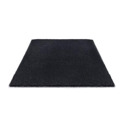 floor rug 140x200cm plush area shaggy rug living room bedroom carpet black