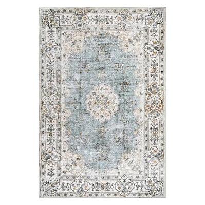 floor rug short pile washable vintage carpet soft plush non slip 80x120