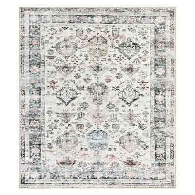 floor rug vintage short pile washable carpet soft plush non slip 200x230