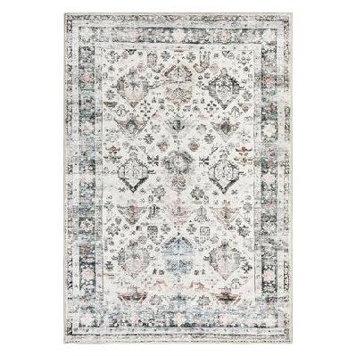 floor rug vintage short pile washable carpet soft plush non slip 200x290