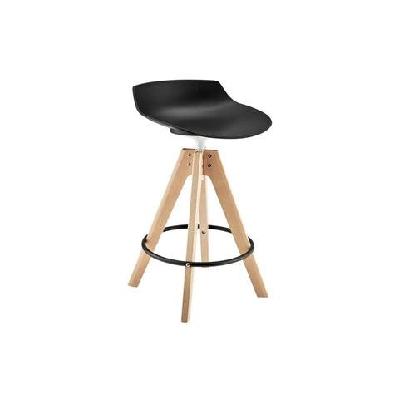 flow kitchen counter bar stool replica wooden legs - black black