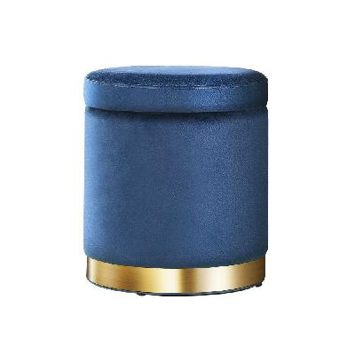 foot stool round velvet storage ottoman foot rest pouffe padded seat footstool