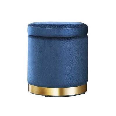 foot stool round velvet storage ottoman foot rest pouffe padded seat footstool