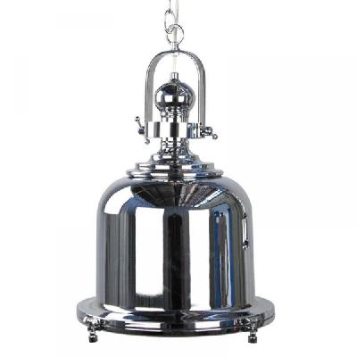 gandara classic pendant light lamp industrial bell shape chain cord- chrome