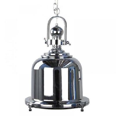 gandara classic pendant light lamp industrial bell shape chain cord- chrome