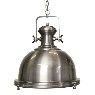 gandara classic pendant light lamp industrial bell shape chain cord 120cm - antique silver