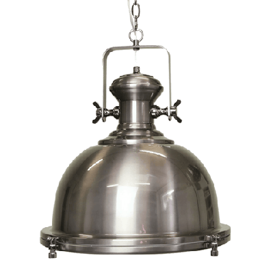 gandara classic pendant light lamp industrial bell shape chain cord 120cm - antique silver