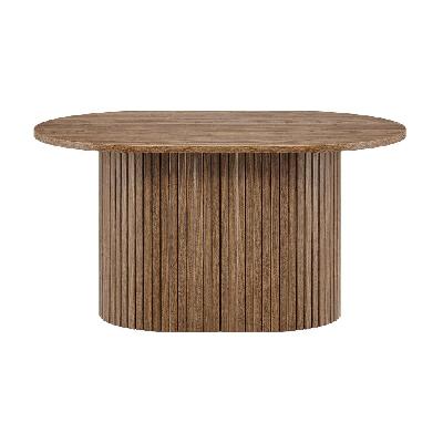 galene oval wooden coffee tea table 80cm walnut