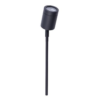 garden spike light single adjustable 12v mr16 black ip65 l626mm cable encl