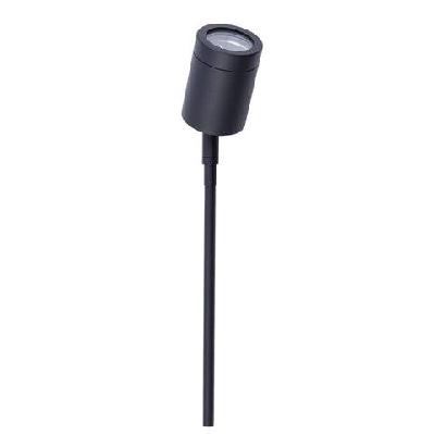 garden spike light single adjustable 12v mr16 black ip65 l626mm cable encl
