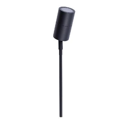garden spike light single adjustable 12v mr16 black ip65 l650mm cable encl