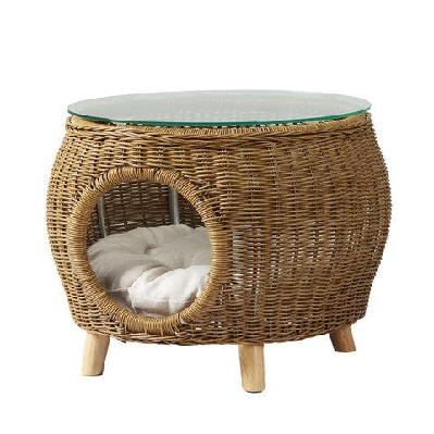 gardeon side table coffee pet bed wicker indoor outdoor furniture patio desk