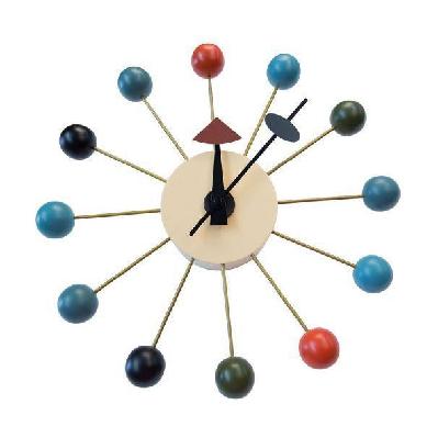 george nelson replica ball wall clock - multi colour