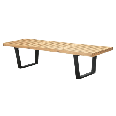 george nelson replica platform bench 152cm -  natural