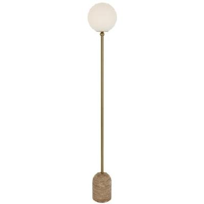 gina modern standing floor lamp light travertine glass metal beige opal matt gloss