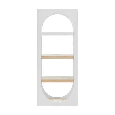 gird 4-tier wooden bookcase bookshelf display oak/white