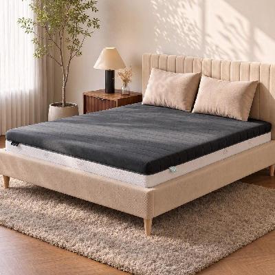 giselle 18cm queen memory foam mattress dual feel reversible charcoal foam