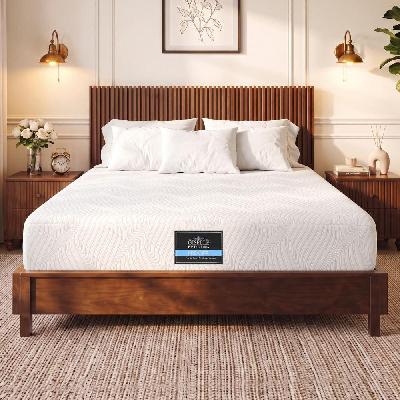 giselle 25cm queen hybrid mattress soft knitted fabric edge support gel foam