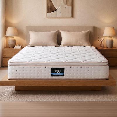 giselle 30cm queen spring mattress tencel cover 5-zone firm back support