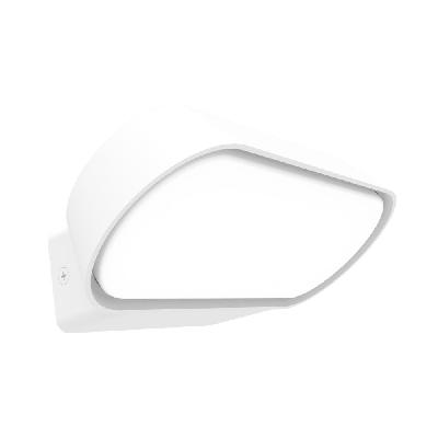 glans wall light surface mounted 7w rectangular white 3000k ip65 opal diffuser rounded 180lm