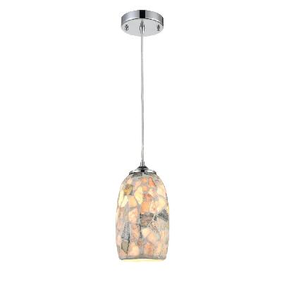 glaze pendant lamp light interior es light stone mosaic glass ellipse od136mm