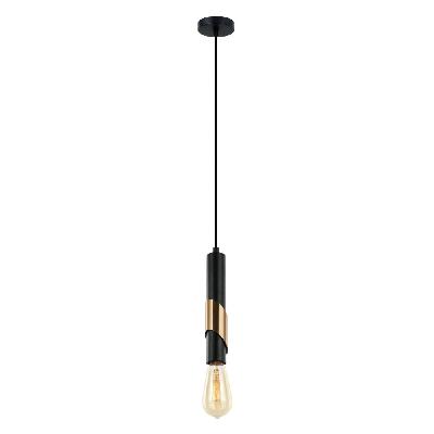 golda pendant lamp light interior es matte black antique brass plate tube od50mm