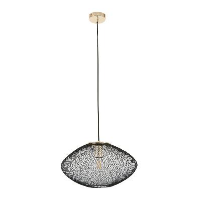 golpe pendant lamp light interior es 60w black small stainless steel od400mm