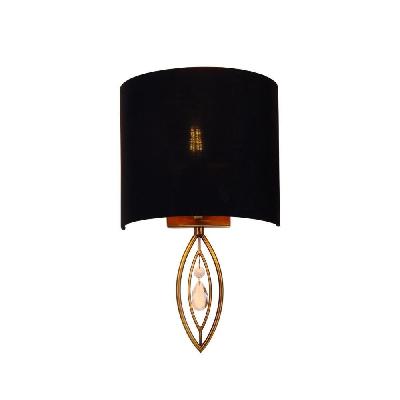 greta modern elegant wall lamp reading light - black
