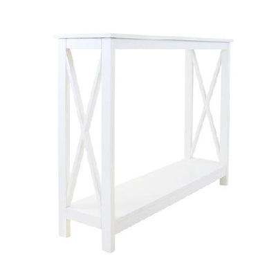 hailey hallway console hall display table 100cm - white