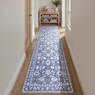 hallway runner rug 80x300cm soft velvet washable modern kitchen mat