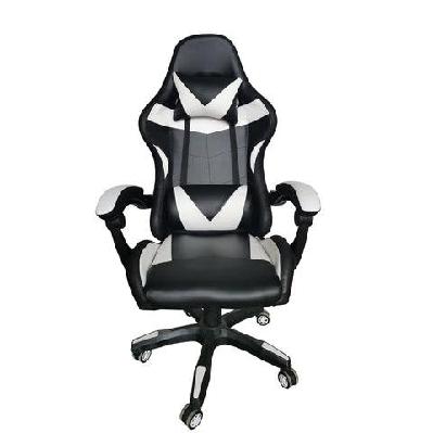 modern racer computer gaming study office chair - black