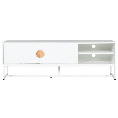havana modern coastal tv stand entertainment unit storage cabinet - white