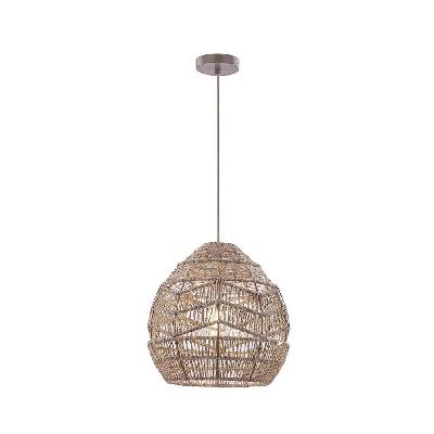 hayes modern elegant pendant lamp ceiling light  - natural hemp