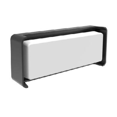 heka wall light surface mounted 13w rectangular white 3000k ip65 opal diffuser rounded 732lm