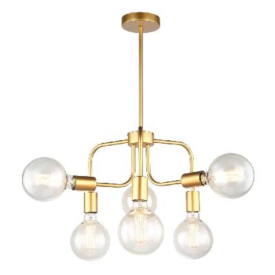hexa pendant lamp light interior es x 6 matte gold with 6 arms od420mm