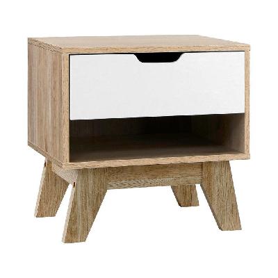 iker bedside table drawer nightstand shelf cabinet storage lamp side wooden