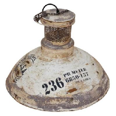 industrial rustic no 236 washed iron lamp shade
